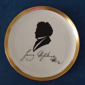 Schubert Classical Composer Silhouette Plate Furstenberg 1st Issue 1971 Germany